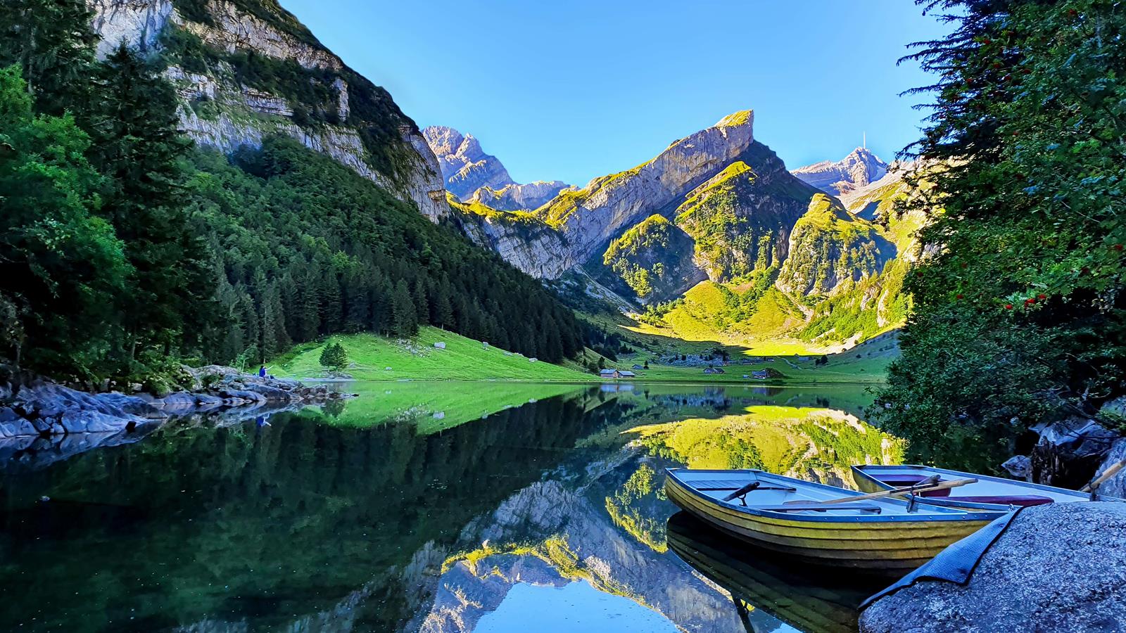 Lake and mountains