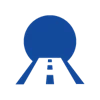 Icon of road going into tunnel